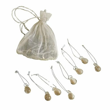 Loberon Anhänger 24er Set Lainey, Dezentes Design, für EIN Schönes Weihnachtsambiente, Echte Handarbeit, Weihnachtsdeko, Weihnachten, Glas, Organza, klar im Sale